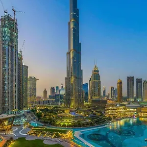  شقة Spectacular Burj & Fountain View - Luxurious 3 Bedrooms & Maids - The Residences الإمارات العربية المتحدة